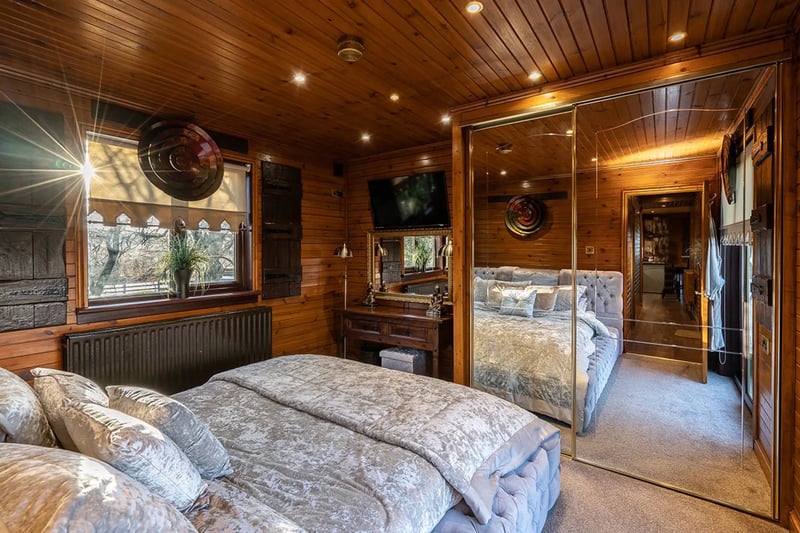 One of the spacious double bedrooms inside the chalet 
