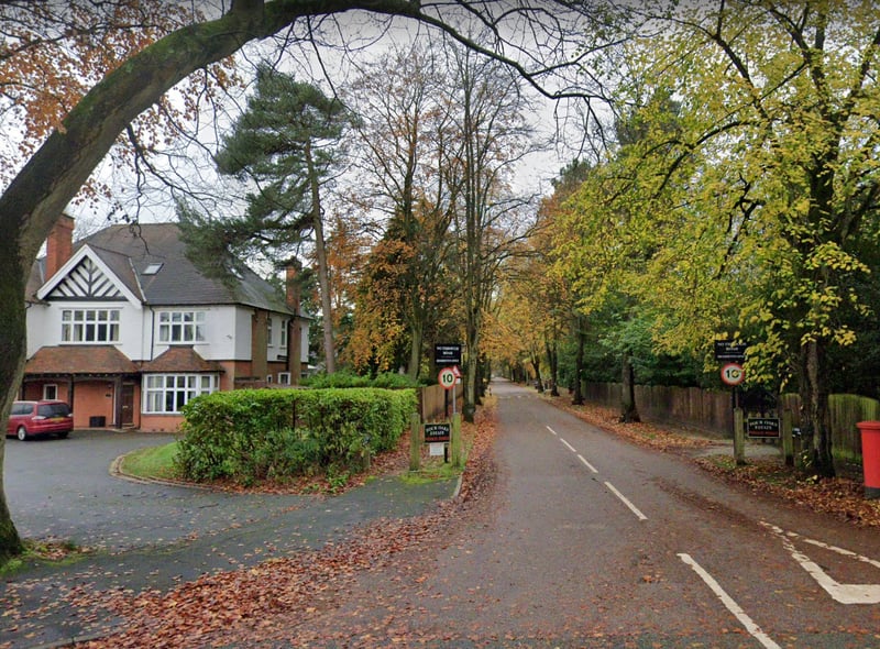 Homes on Sutton Coldfield’s Luttrell Road has the average price of £1,854,000, according to Halifax. The homes here are part of the Four Oaks Estate - an affluential neighbourhood. It’s part of an estate that was sold to Simon Luttrell, 1st Earl of Carhampton in the 1700s. (Photo - Google Streetview)
  