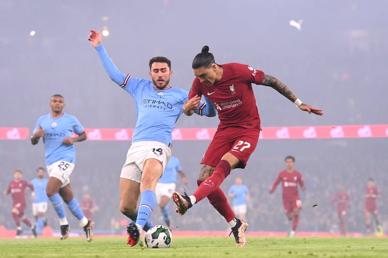 Found Nunez a real handful running in behind, but defended well. The Spanish international also advanced with the ball on a few occasions and drove into the Liverpool half.