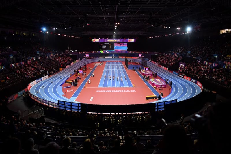 The UK Athletics Indoor Championships Birmingham and Birmingham World Indoor Tour Final will be held at the Utilita Arena Birmingham in February 2023. (Photo credit should read BEN STANSALL/AFP via Getty Images)