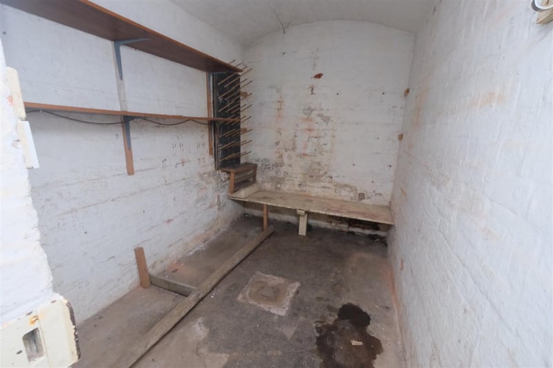Inside the cells where suspects were held.