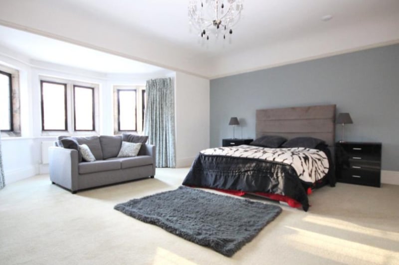 The property has eight large bedrooms, four of which have en-suite bathrooms.