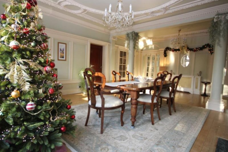The property has six reception rooms, including a large dining room perfect for Christmas dinner.