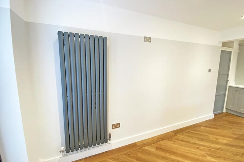 There are stylish radiators throughout the property.