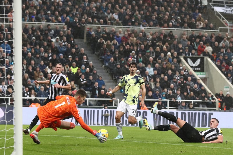 Made five big saves to help Leeds keep a shutout in the 0-0 draw away at Newcastle.