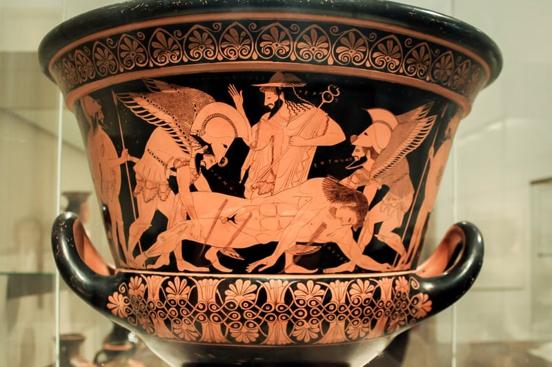 The Euphronios krater was at the heart of a three-decade tug of war between the Metropolitan Museum of Art in New York and the Italian government. The terracotta bowl intended for mixing wine and water from around 515 BCE, travelled from Europe to New York in 1972. 

In 2008, the krater was finally packed up and shipped to Rome, one of 21 treasures turned over by the Met under the terms of a groundbreaking 2006 accord. Today, the work is owned by the Archaeological Museum of Cerveteri.