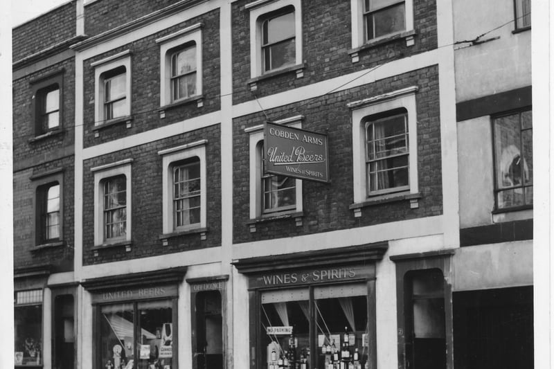 The Cobden Arms off licence was at 4 Cobden Street, near the junction with Church Road in Lawrence Hill. The houses on the road were built during the 1860s though he off licence was established two decades later - this picture was taken between 1950-1963 while Rosina Palmer was the licensee. The Cobden Arms closed in 1966 before being demolished alongside most buildings in the area at the time. The Cashmore House tower block is based on the site now.