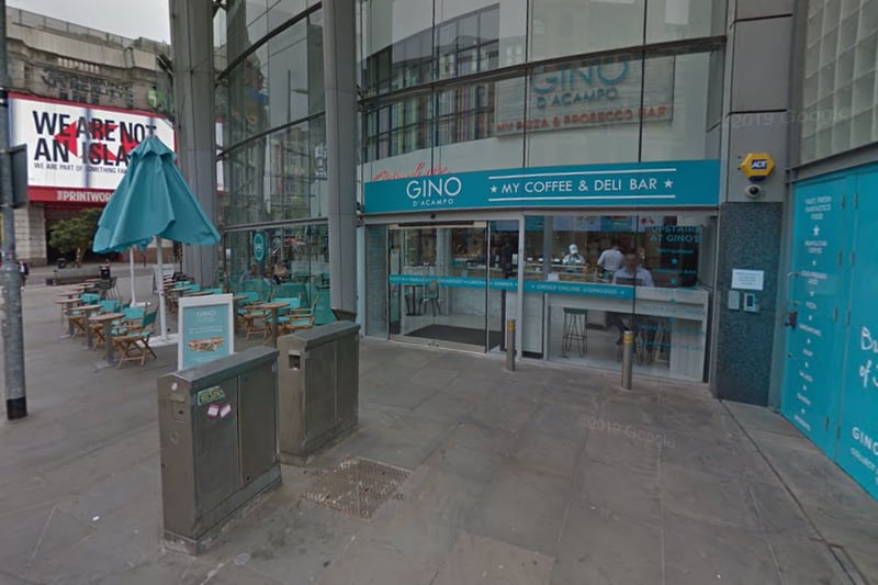 The Italian restaurants owned by TV chef Gino D’Acampo closed their Arndale Exchange Square locations in January 2022,  but there is still has another location on First Street. Credit: Google Maps