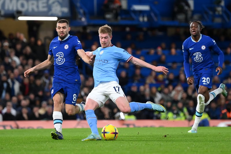 Was uncharacteristically poor in the first half but improved after the break. The former Chelsea man regularly man travelled with the ball and produced incisive passes during City’s spell on top. De Bruyne also played a big role in the goal, passing to Grealish in the build-up.