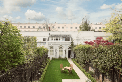 A view of the back of the property at Hanover Terrace, London