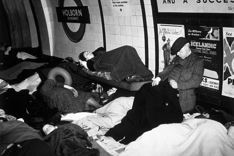 Between September 1940 and May 1945 most Tube station platforms are used as air raid shelters. Some, like the Piccadilly line Holborn-Aldwych branch, are closed to store British Museum treasures