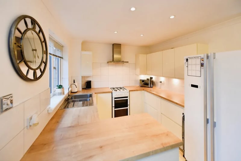 The modern fitted kitchen inside the property