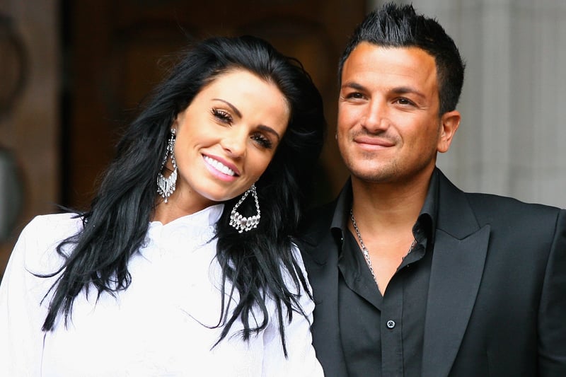 Katie Price and Peter Andre began their romance when they both appeared on ITV’s I’m a Celebrity  . . . Get Me Out of Here back in 2004. It was clear they liked each other as they flirted all the way throughout the show, and went on to have two children; Junior and Princess Tiaamii, now aged 18 and 16 respectively. They also married in 2005. It t wasn’t meant to be for the former glamour model and singer though, and they split in 2009.