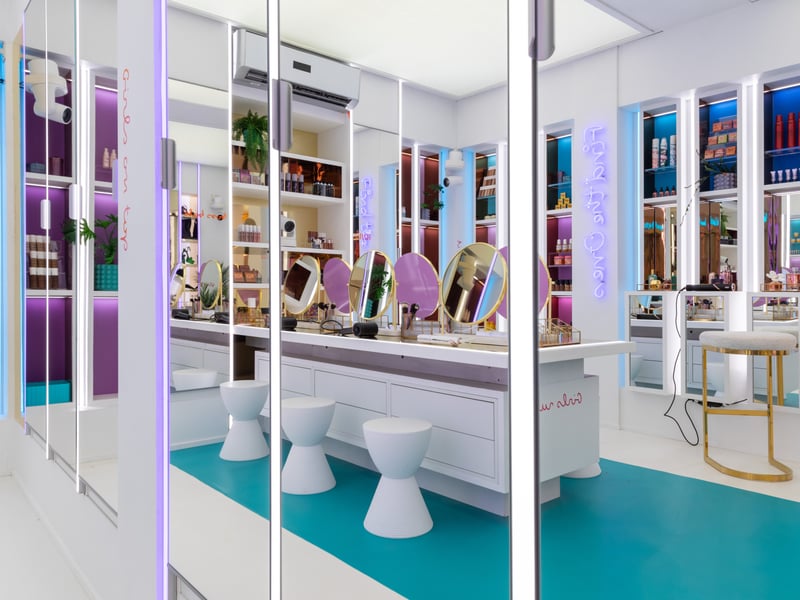 The girls’ room for getting ready in the morning 