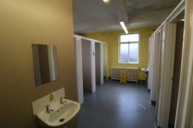 The shared toilet area