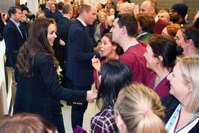 William and Kate meet and greet the staff at Royal Liverpool University Hospital 