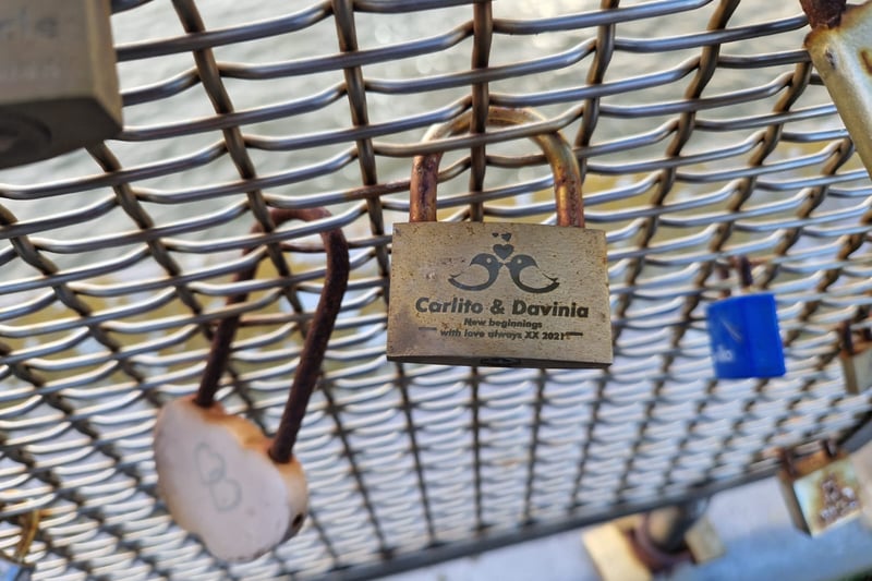 A padlock celebrating a new chapter in a couple’s life.