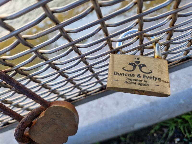 Reunited on a padlock.