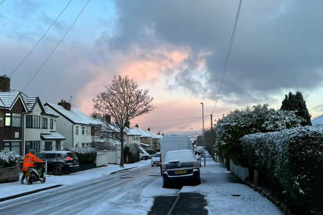 Snow and frost in Wirral this morning. Image: LiverpoolWorld