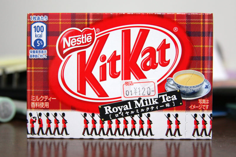 Royal Milk Tea might look like something meant for the UK market but it’s actually sold in Japan. The cream is kneaded with milk tea flavoured chocolate, and tea powder is sandwiched into the wafer making it a bar with many flavours. (Photo - Madeleine/Flickr)