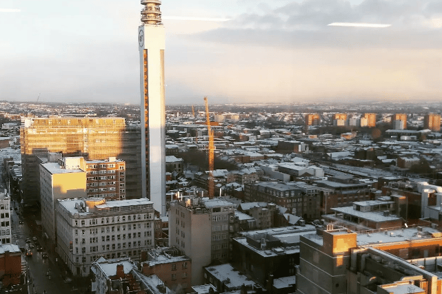 At 140 m tall, the BT Tower is still the tallest structure in the city. (Photo - Lijo Green Hill/Instragram)