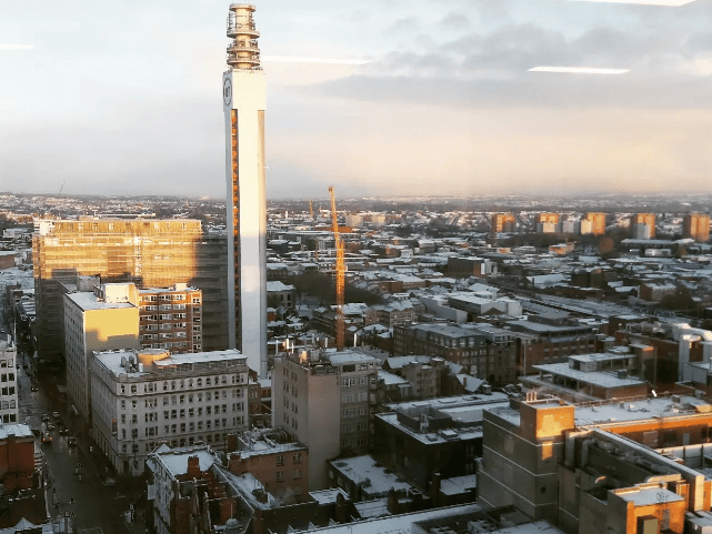 At 140 m tall, the BT Tower is still the tallest structure in the city. (Photo - Lijo Green Hill/Instragram)