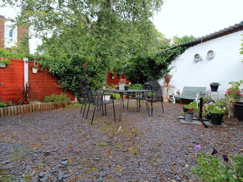 The outside area is spacious and perfect for al fresco dining.