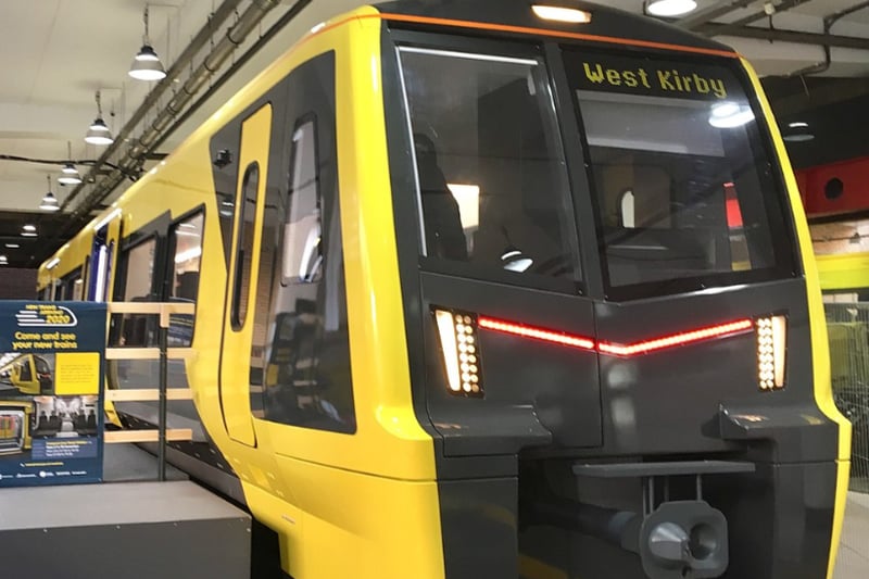  A mock up of the new Class 777 trains at Liverpool Central, 2018.