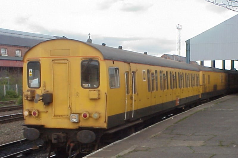 Merseyrail electro-diesel locomotive at Chester station, 1999.