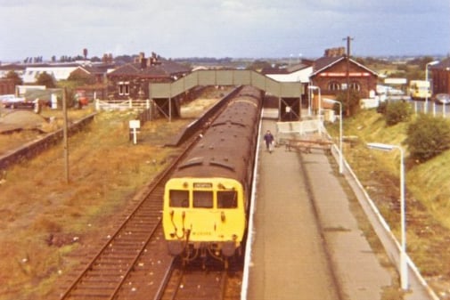 A vintage train at Ormskirk Station, 1973.