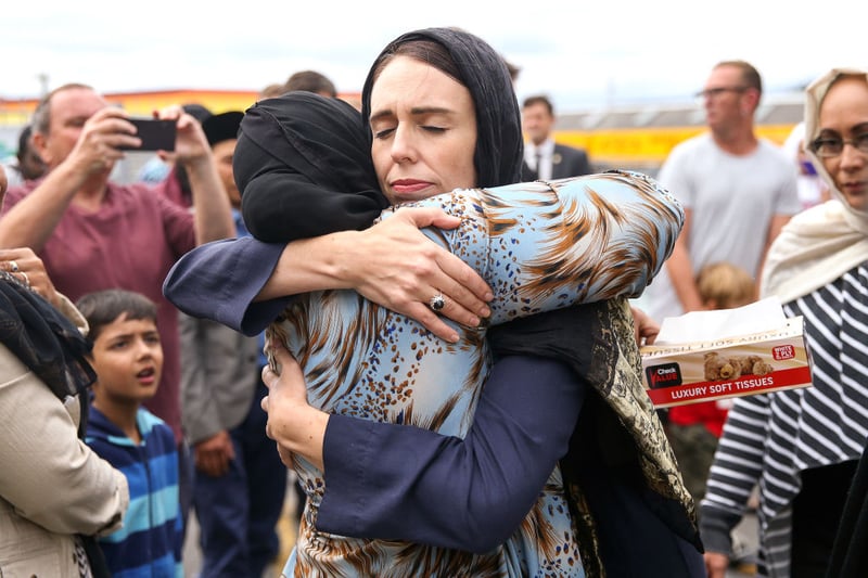 New Zealand and the rest of the world were shocked by a tragic terrorist attack in 2019, when an Australian-born white supremacist walked into two mosques in the southern town of Christchurch and killed 51 people. She wore a hijab as she met the Muslim community a day after the attack, telling them the whole country was “united in grief” and swiftly tightened gun control and banned military-style semi-automatic weapons. She also refused to speak the name of the gunman, telling Parliament: “He sought many things from this act of terror, but one was notoriety, and that is why you will never hear me mention his name.”