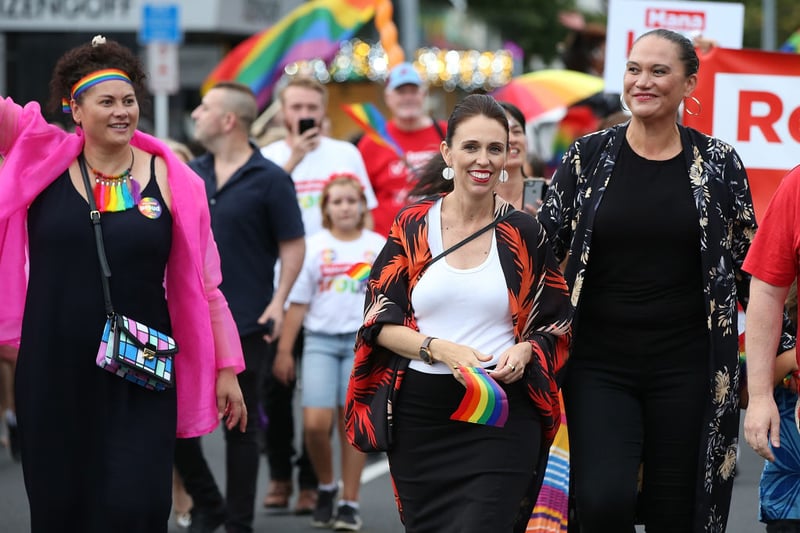 Ardern becomes the first New Zealand Prime Minister to march in the Pride Parade - an event which supports the LGBTQ+ community. She joined 25,000 others on the streets of Auckland. 