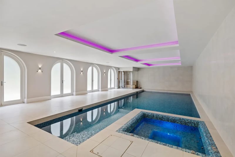 The large pool area inside the leisure suite