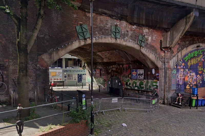 Tucked underneath the arches on Oxford Road is the Thirsty Scholar, which is popular among the students due to its proximity to the universities, but also welcomes people from all walks of life. They host regular free events, such as jazz nights and poetry events, but in particular we would recommend Ska Sundays and the twice-monthly Reggae Thursdays. Credit: Google Maps