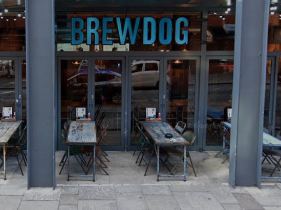 Brewdog, Colquitt Street, has 4.5 stars from 1,600 Google reviews. Image: Google