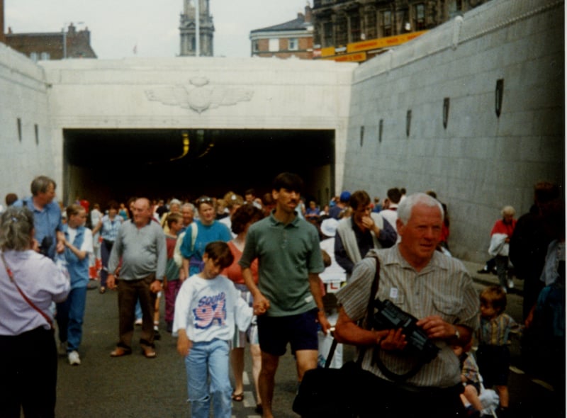 During celebrations of the 60th Annivesary of the 1934 opening of the Queensway tunnel it was closed to traffic and opened for pedestrians to walk through from Liverpool to Birkenhead. There was a concert by the Royal Liverpool Philharmonic Orchestra in the middle of the tunnel.