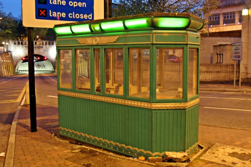 The old toll booth still stands at the entrance to the Queensway Tunnel.