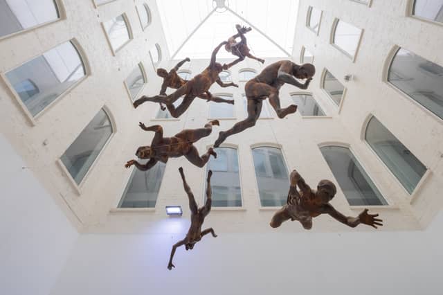 Sculptures at the Zellig building in the Custard Factory in Digbeth, Birmingham