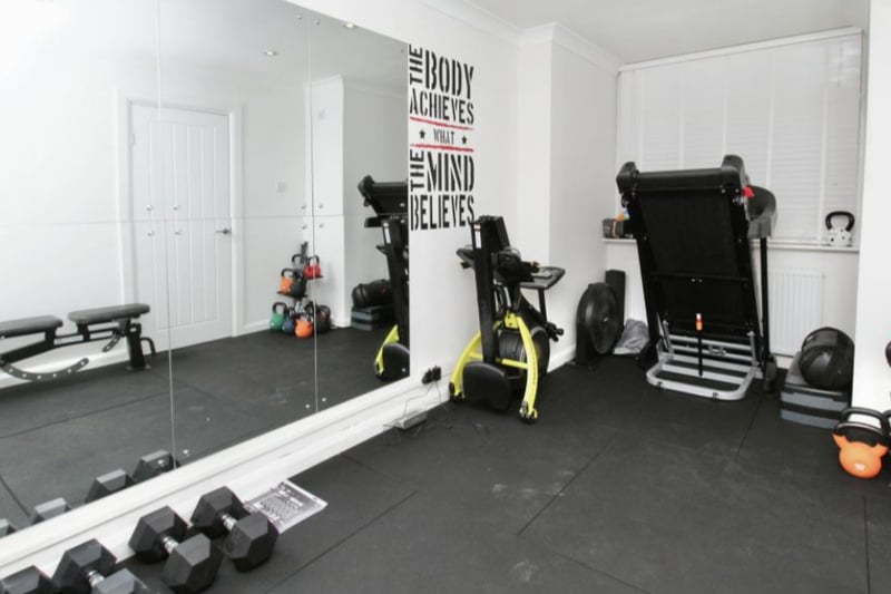 The property even has a gym.