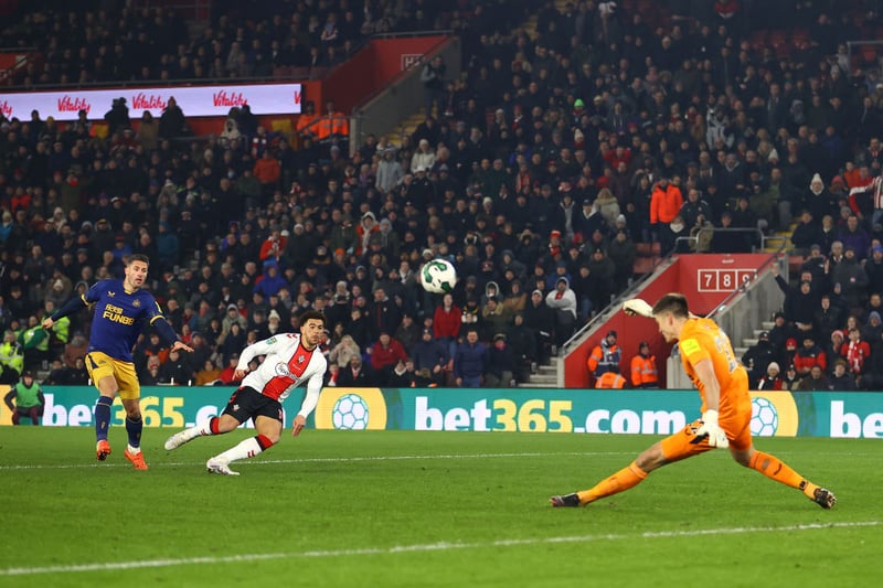 Pulled off two massive saves to deny Adams in the second-half after a shaky first-half where he awkwardly saved Alcaraz’s long distance shot. 