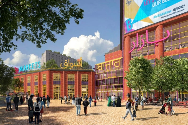 The two public squares – ‘Festival Square’ and ‘Market Square’ – will form a new connection between the Bull Ring, Digbeth and the Chinese Quarter.