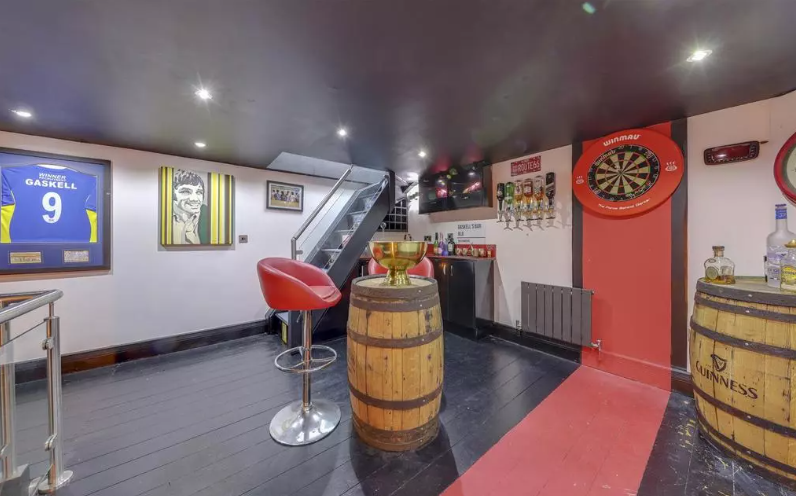 The games room and bar area