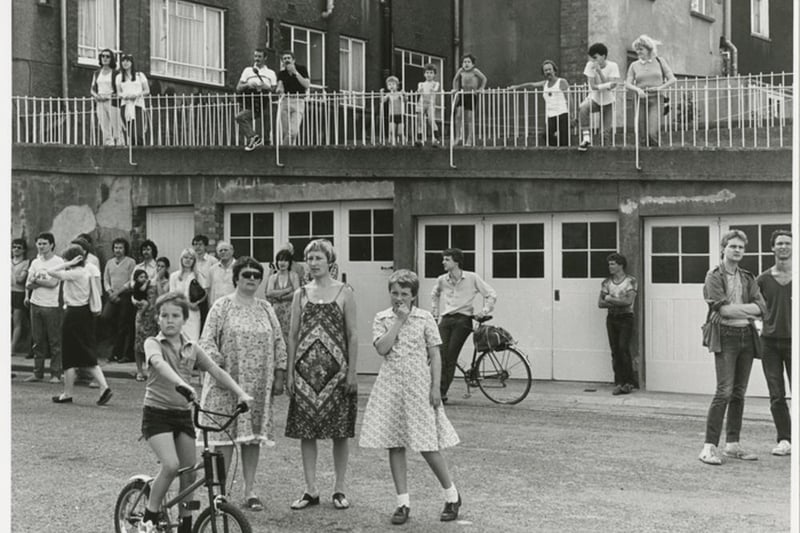 Residents living at York Place, Clifton, gather for a picture.