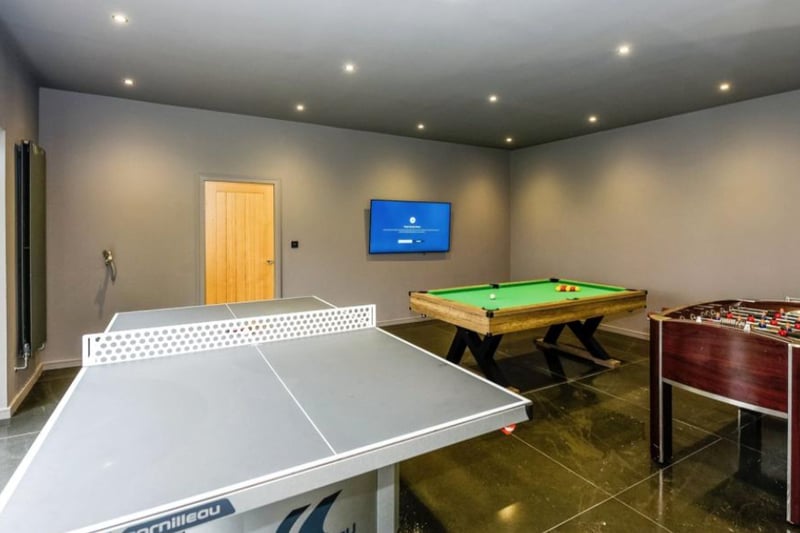 The property has a large games room.