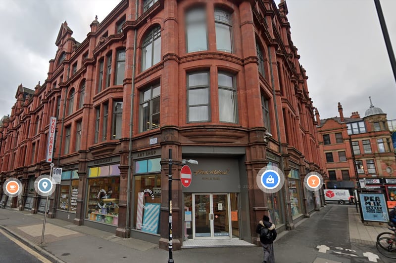 The go-to arts and crafts stall in the city centre, Fred Aldous was originally located on Edgehill Street, or Elbow Street as it was known then. Credit: Google Maps