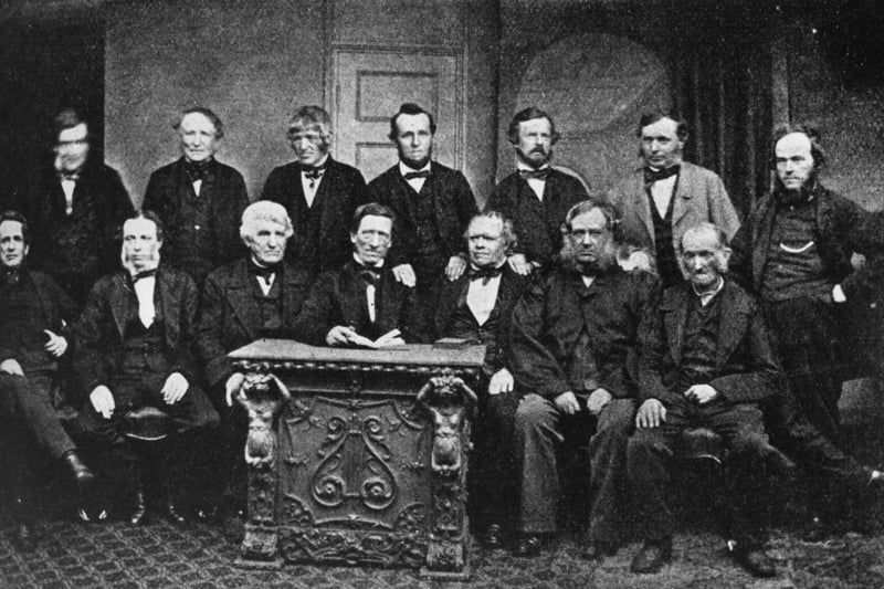 The Rochdale Pioneers (pictured), a group of artisans in the cotton industry, founded the first modern cooperative in 1844.  (Photo by Hulton Archive/Getty Images)