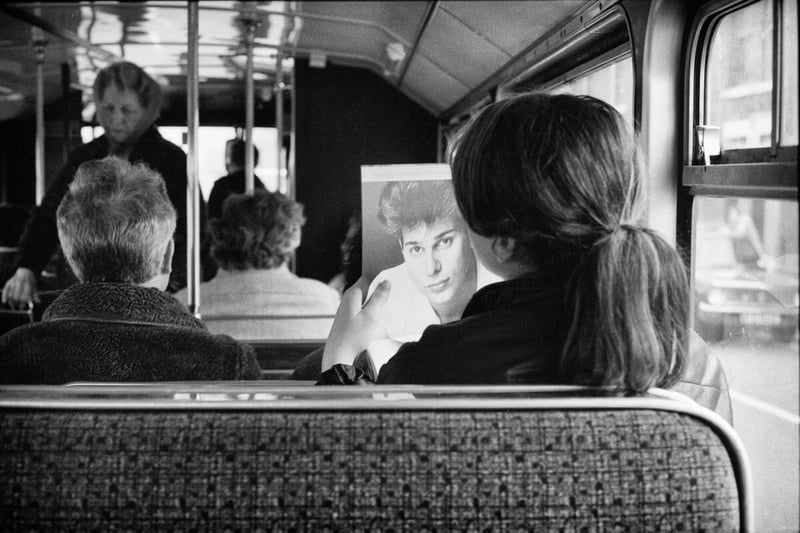 Girl on the bus Manchester early 1980s Photo © Thomas Blower