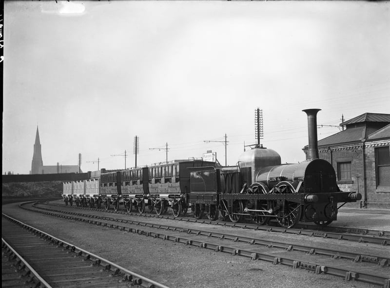 The Liverpool-Manchester Railway, opened in 1830, was the first steam-powered inter-city railway in the world.  (Photo by S. R. Gaiger/Topical Press Agency/Hulton Archive/Getty Images)