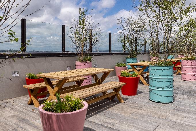 A sun terrace for residents to enjoy