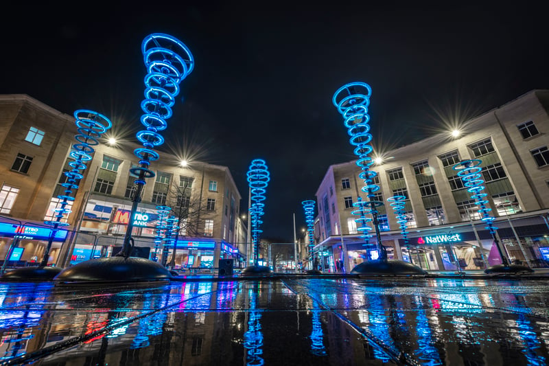 Halo by Illumaphonium in Broadmead lights up and plays music in response to touch (Photo: Andre Pattenden)